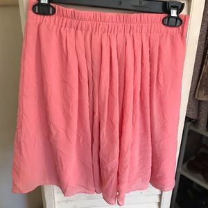 Pink flouncy skirt